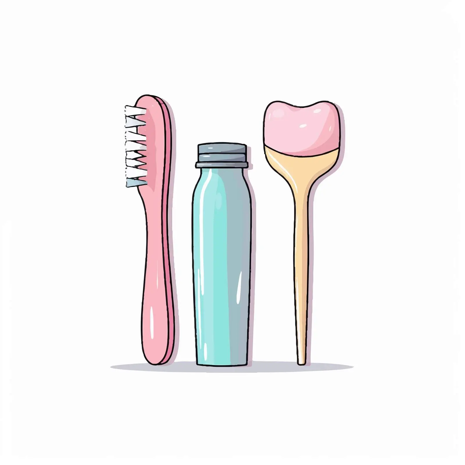 Cartoon Toothbrush Vector Illustration for Dental Care — free download from Dotvec
