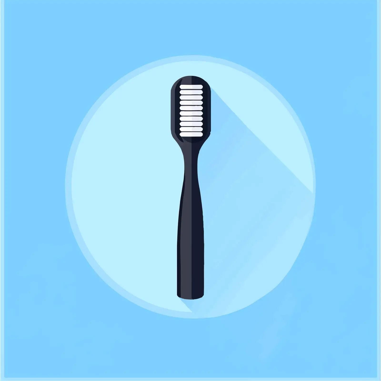 Flat Icon Toothbrush with Long Shadow — free download from Dotvec