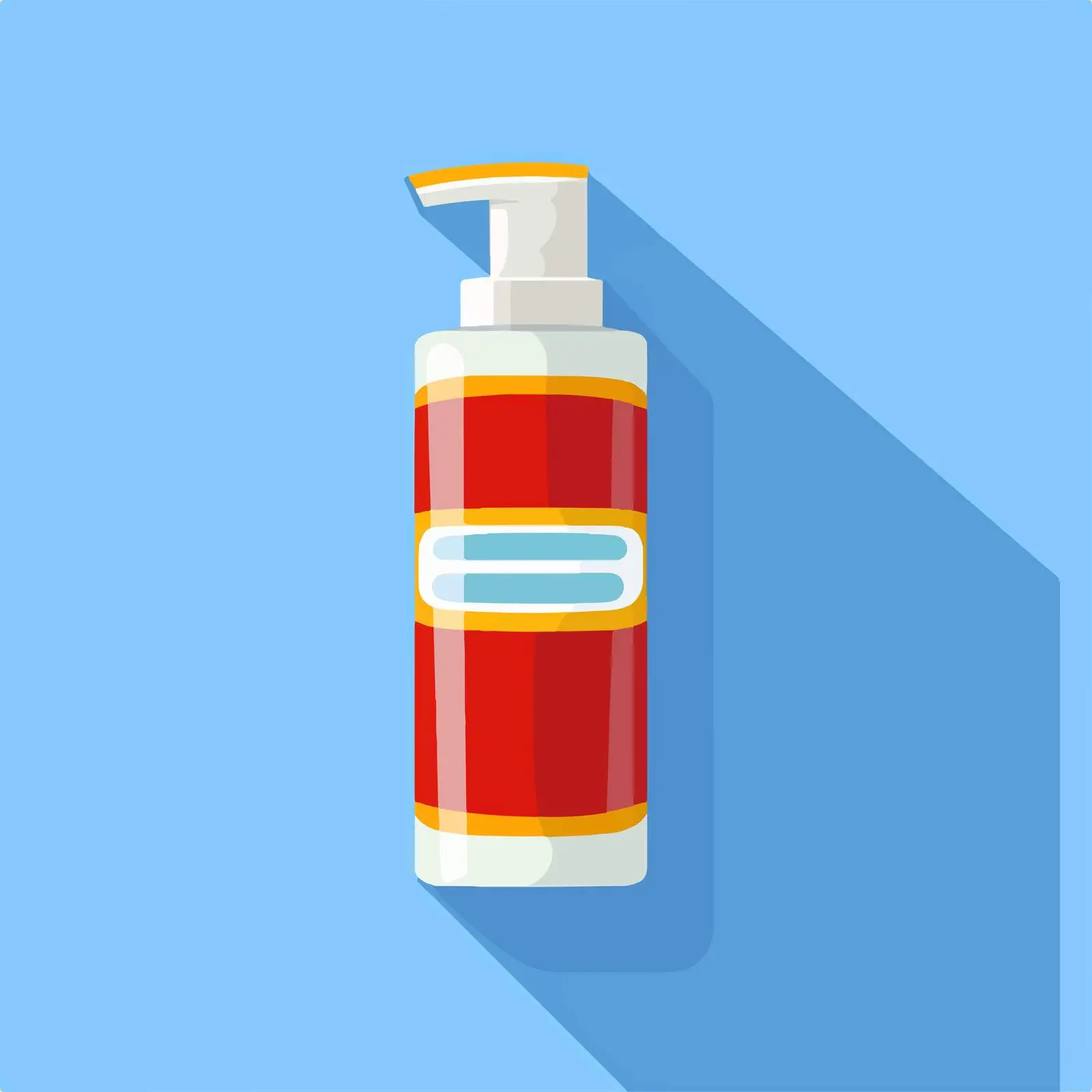 Flat Toothpaste Icon with Long Shadow on Blue — free download from Dotvec