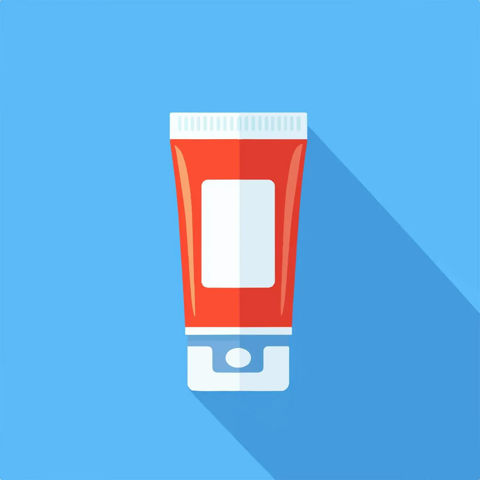 Flat Toothpaste Icon with Long Shadow — free download from Dotvec