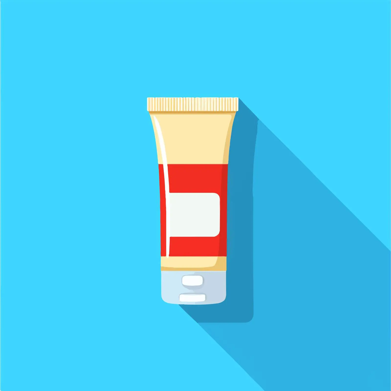 Flat Toothpaste Icon with Long Shadow — free download from Dotvec