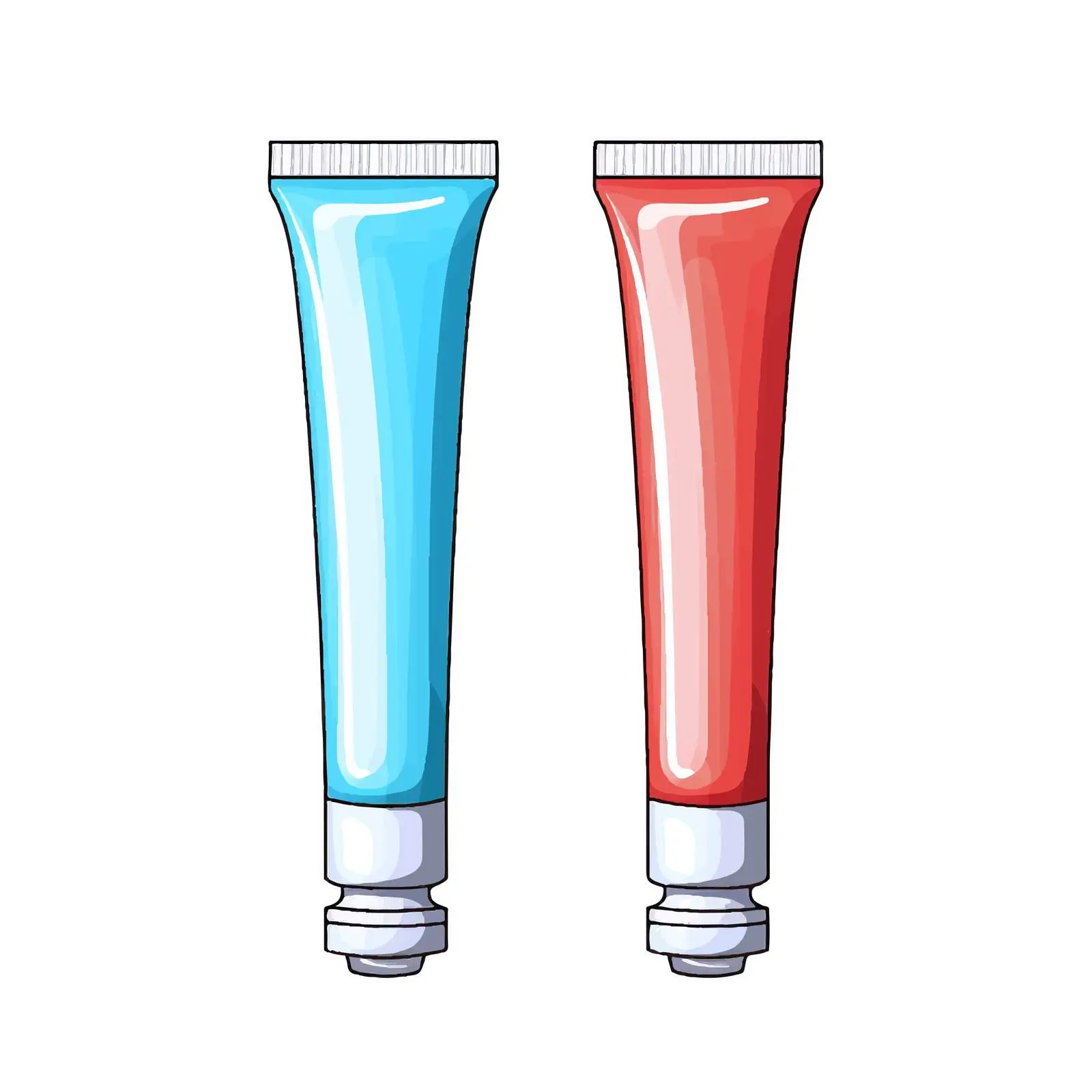 Isolated Toothpaste Line Vector Illustration – free graphic representation image from Dotvec