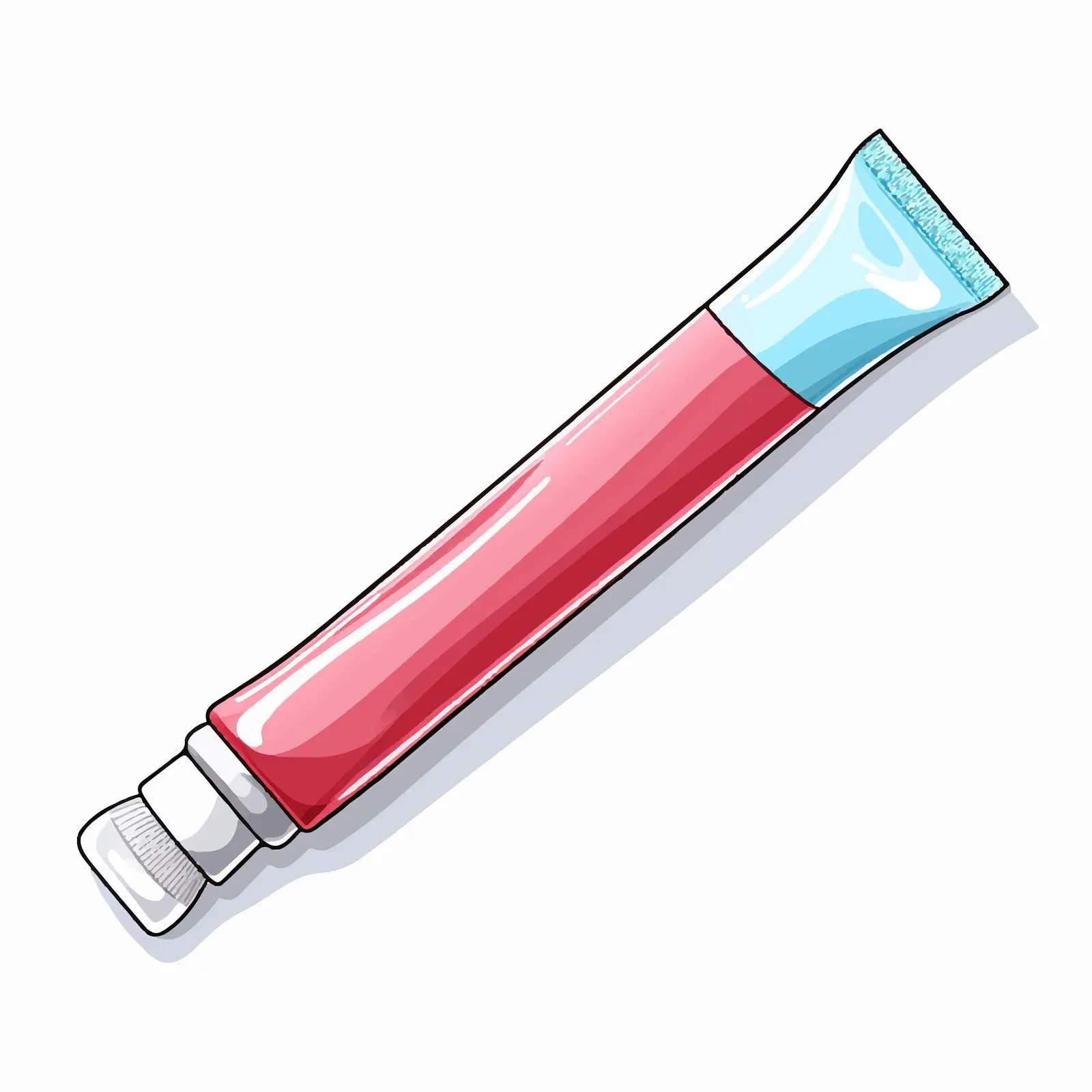 Isolated Toothpaste Line Vector Illustration — free download from Dotvec