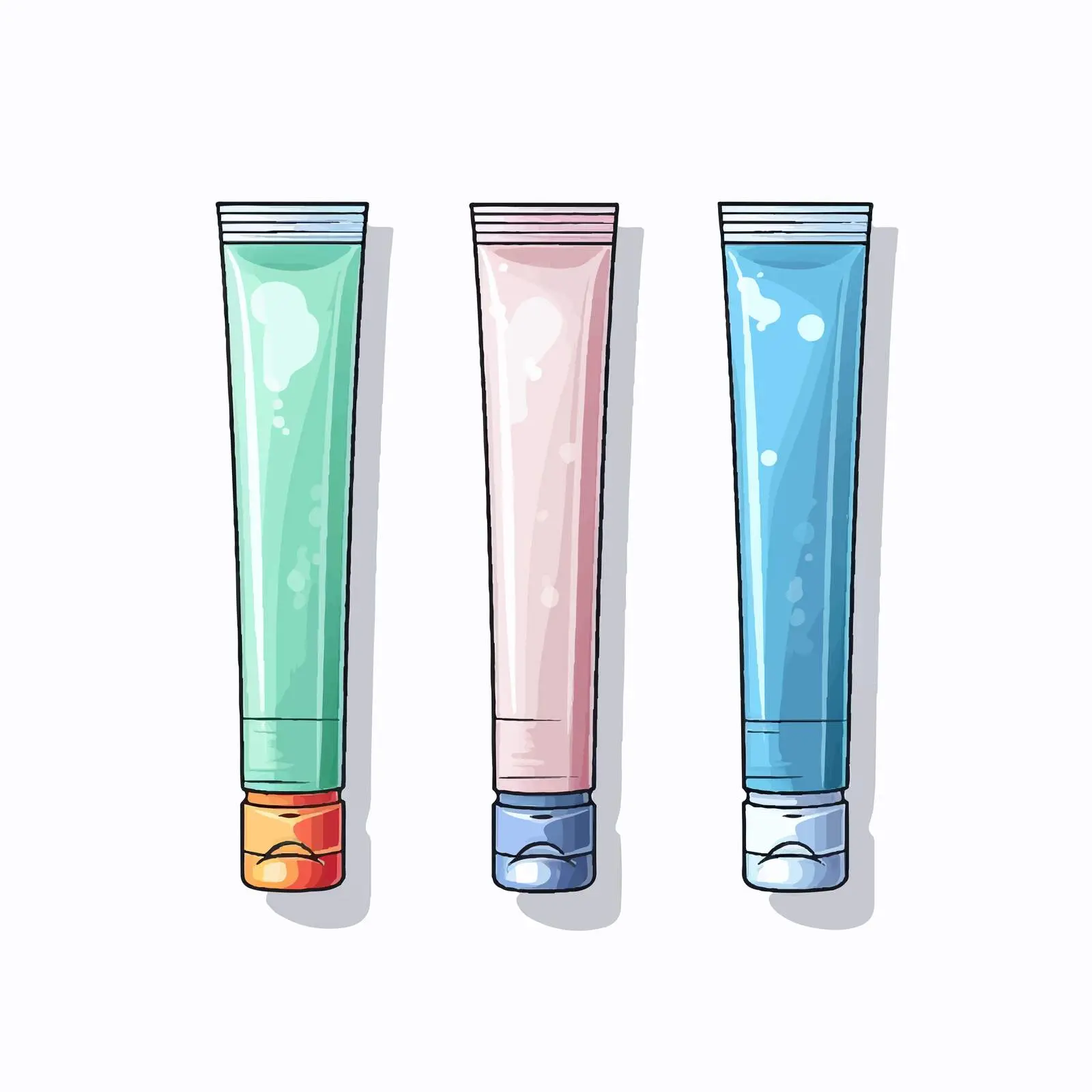 Vector Illustration of Toothpaste on White Background — free download from Dotvec