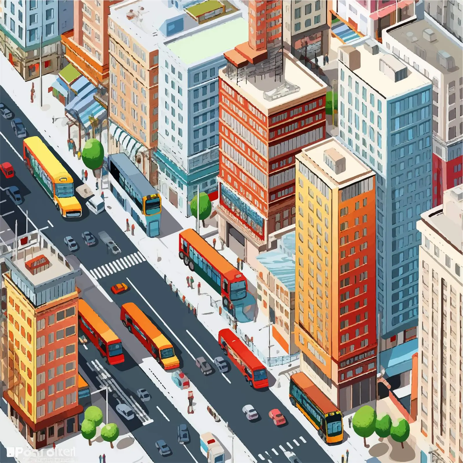 Bird's Eye View of Modern Cityscape — free download from Dotvec
