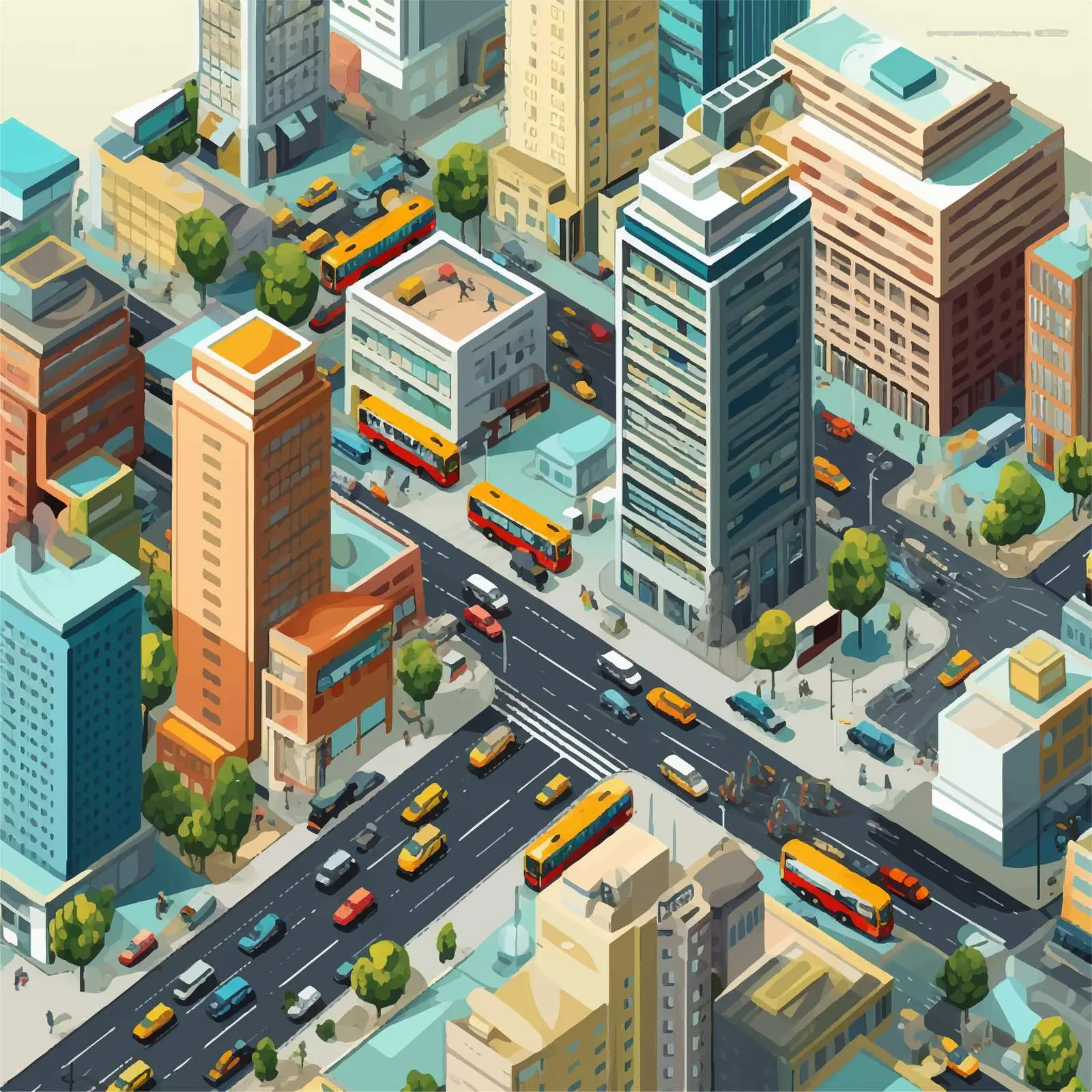 Bird's Eye View of Modern Cityscape — free download from Dotvec
