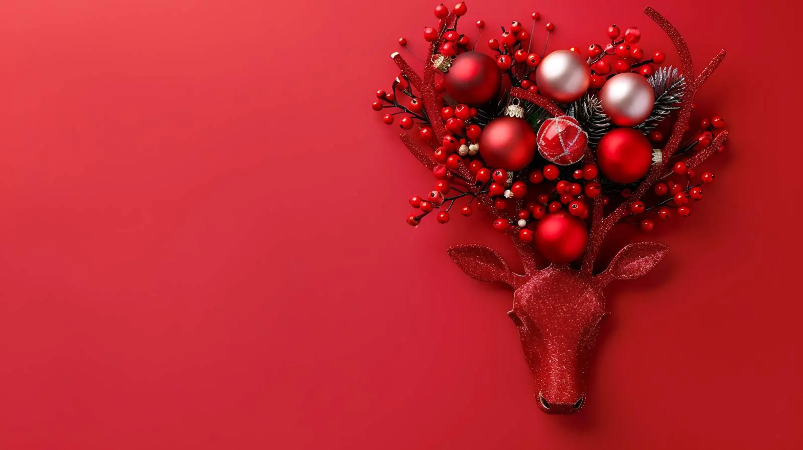 Festive Baubles and Berry Branch Arrangement – free berries image from Dotvec
