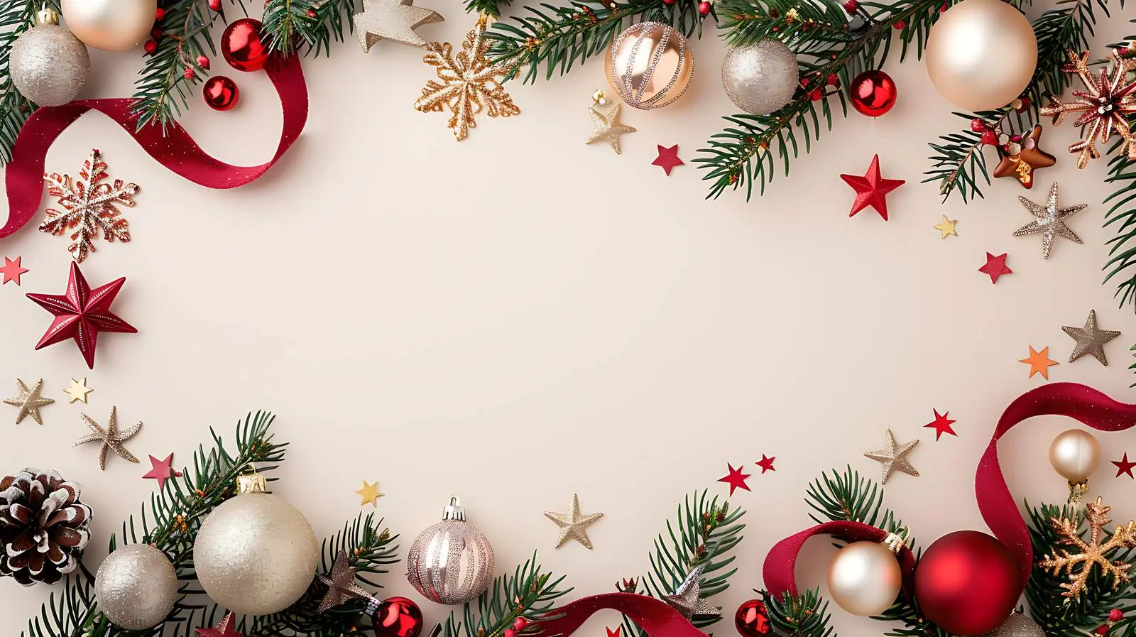 Top View of Decorative Baubles and Ornaments – free festive season image from Dotvec