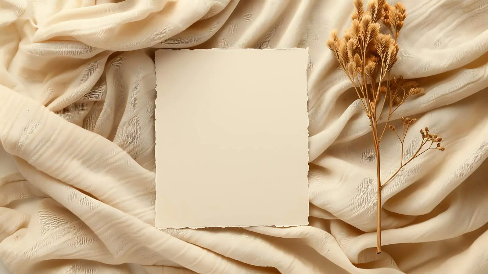 Blank Paper Sheet Card Mockup – free branding template image from Dotvec