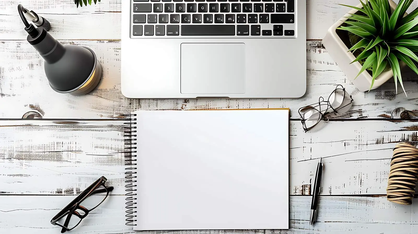 Open Notebook and Laptop Workspace Overview — free download from Dotvec