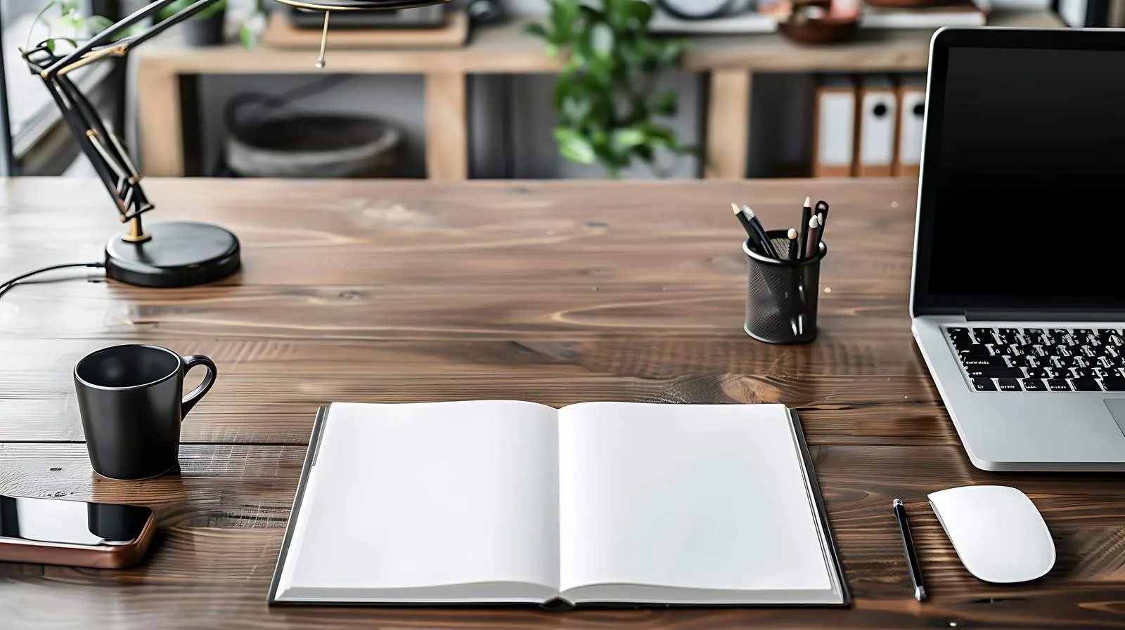 Flat Lay of Notebook and Laptop Setup — free download from Dotvec