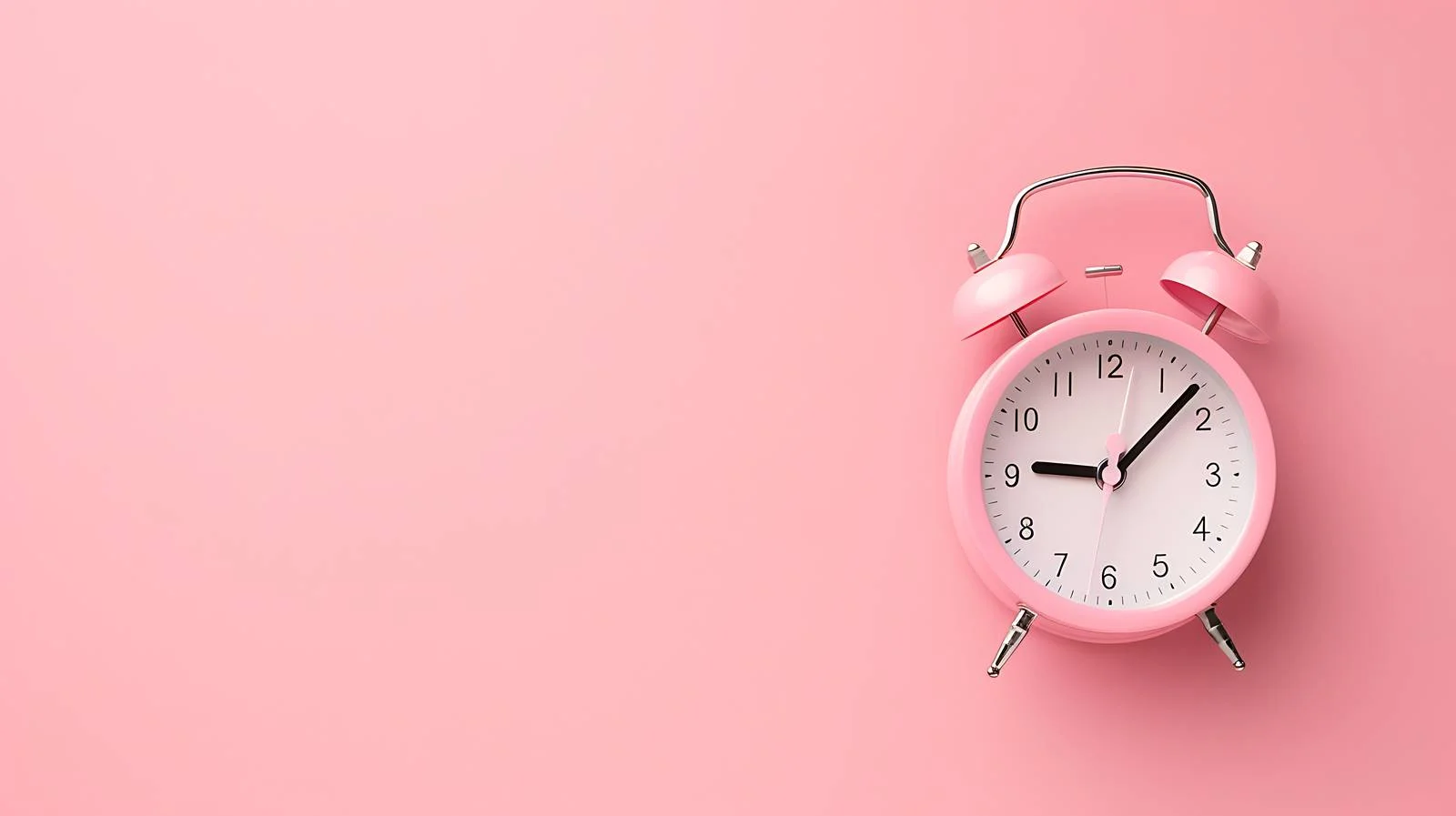 Pink Alarm Clock on Pastel Background — free download from Dotvec