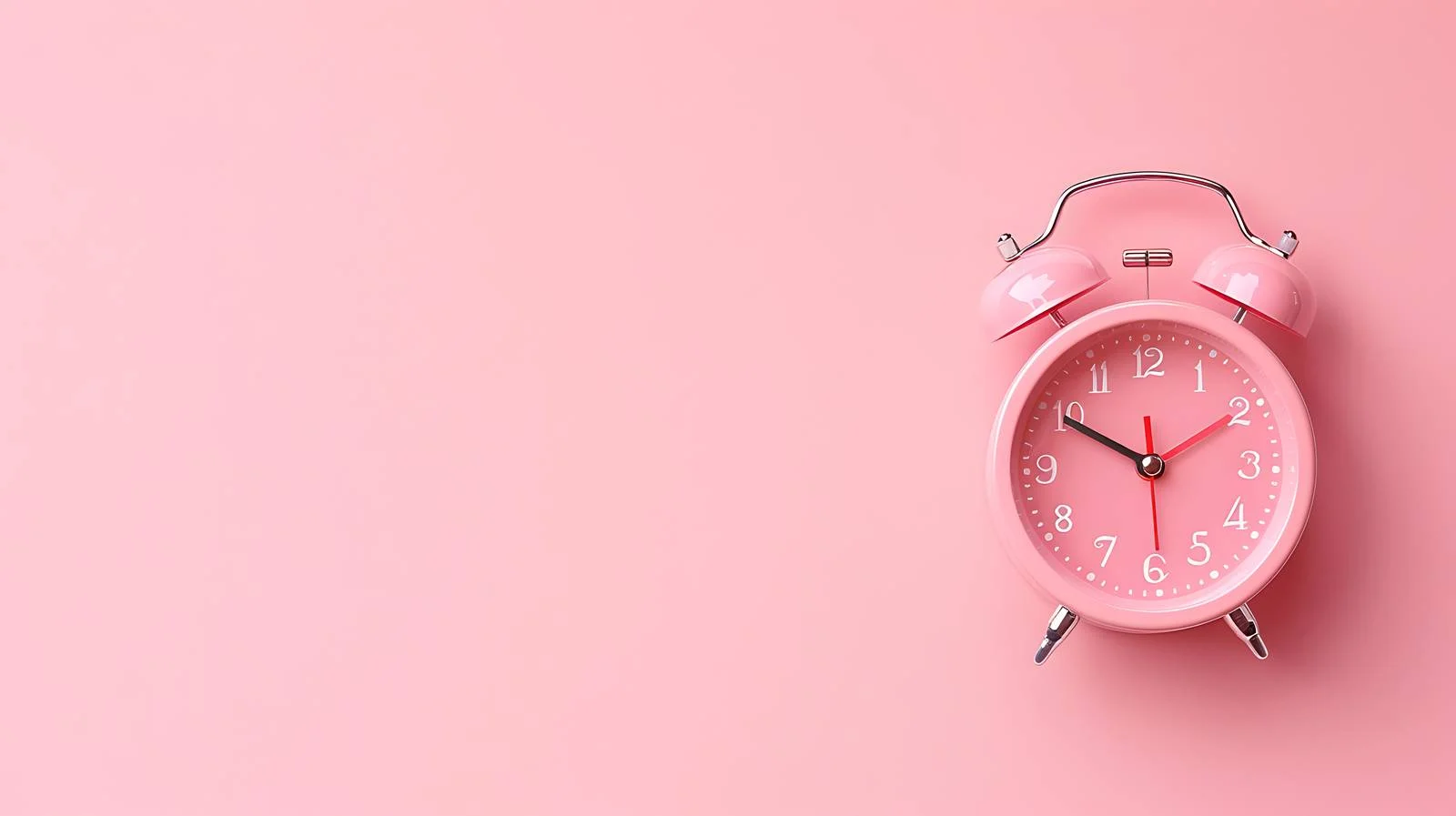 Pink Alarm Clock on Pastel Background — free download from Dotvec