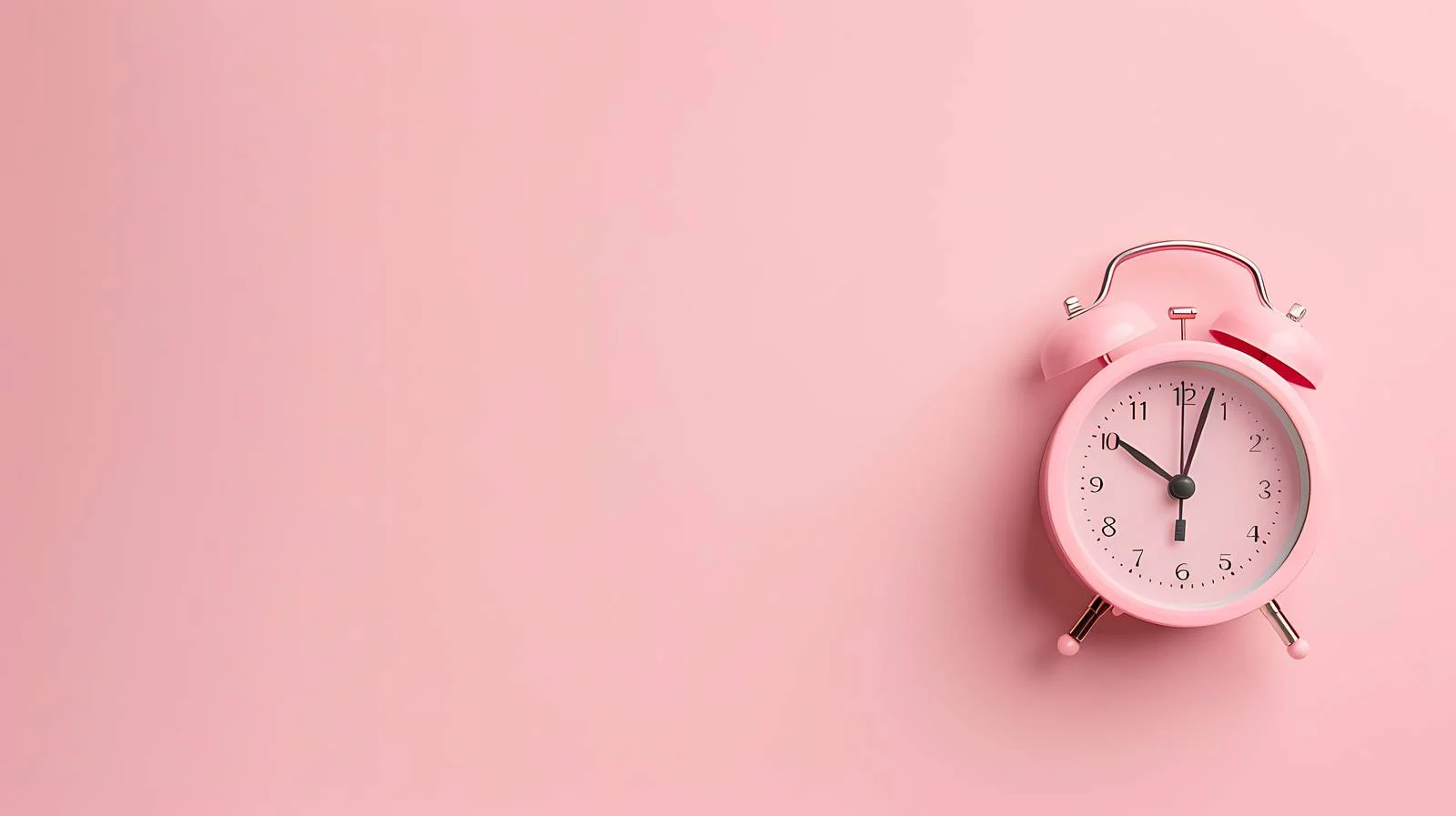Elegant Pink Alarm Clock on Pastel Background — free download from Dotvec