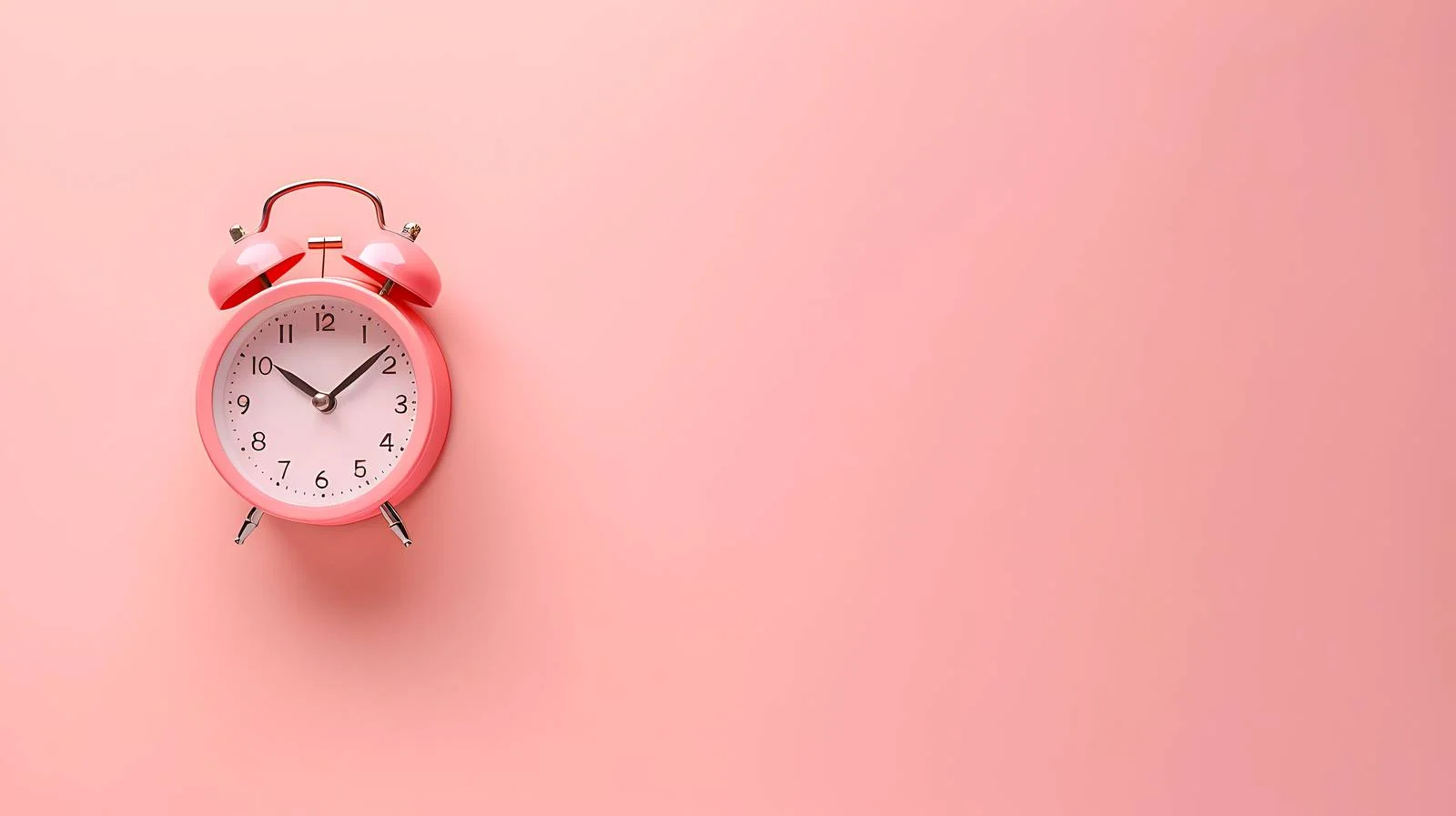 Pastel Pink Alarm Clock Top View — free download from Dotvec