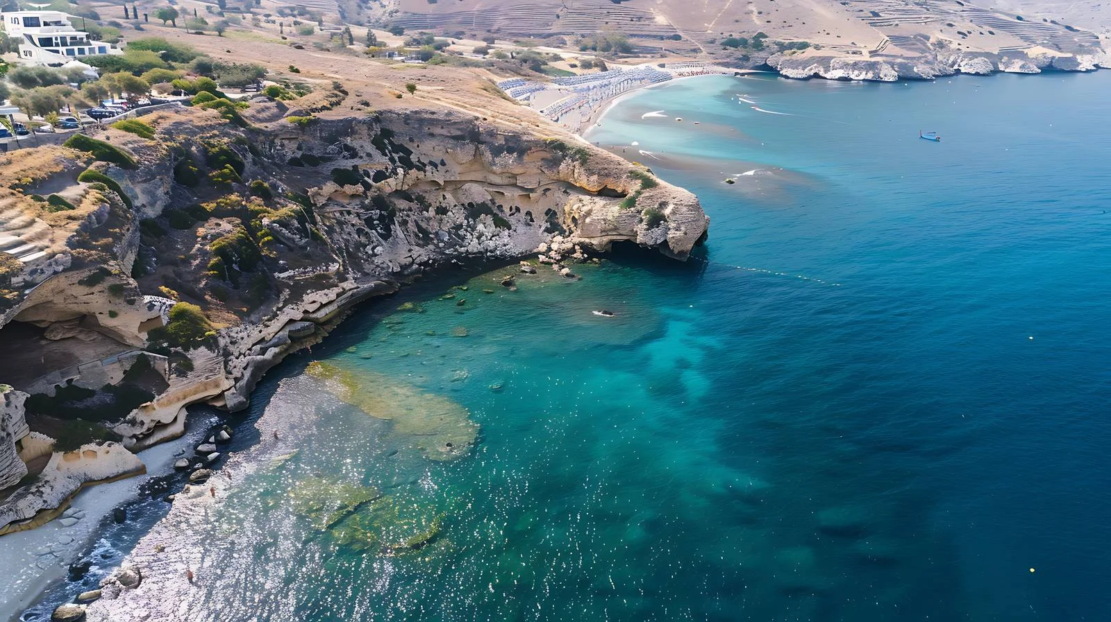 Matala Beach Top View — free download from Dotvec