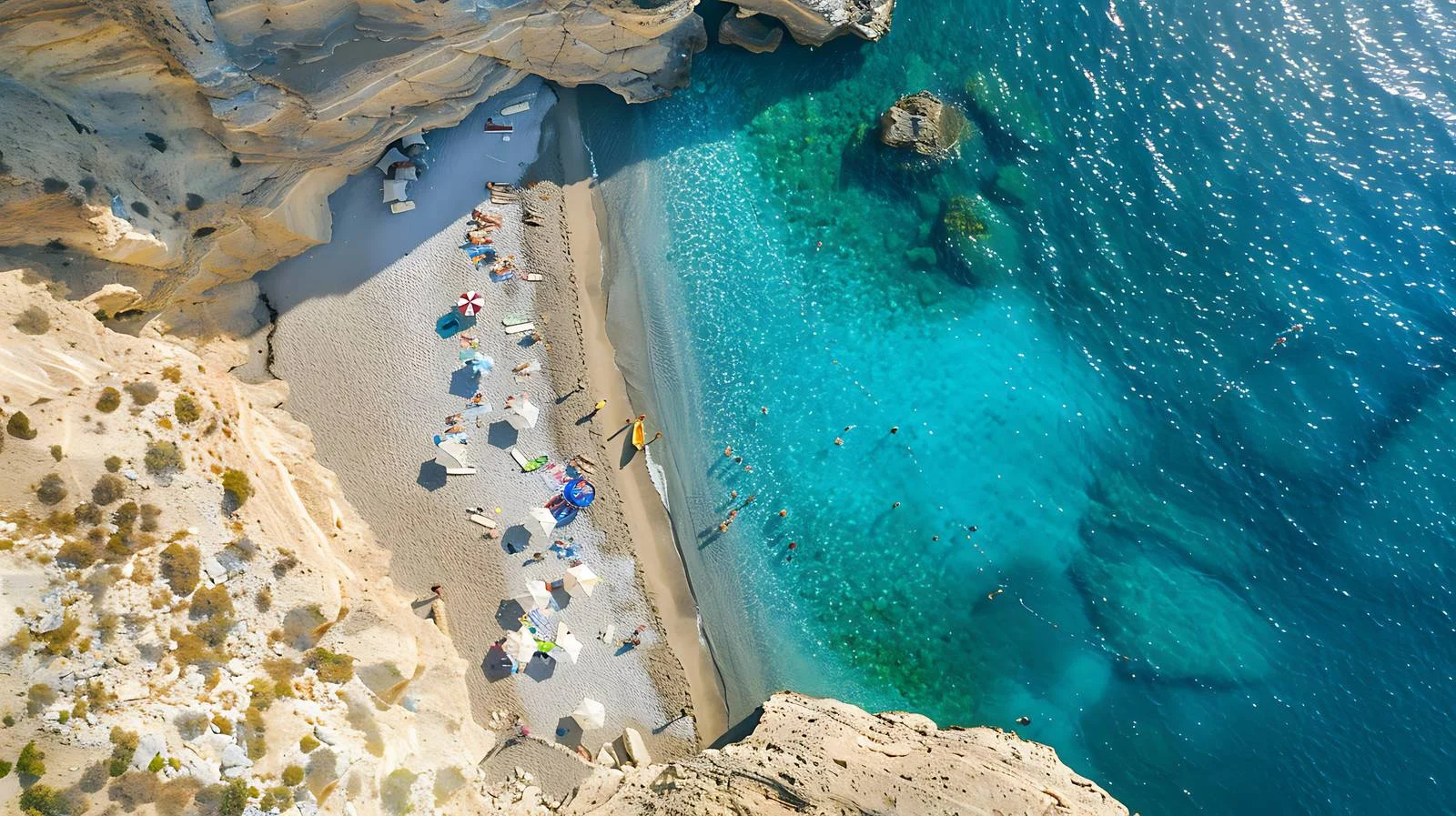 Aerial View Matala Beach — free download from Dotvec