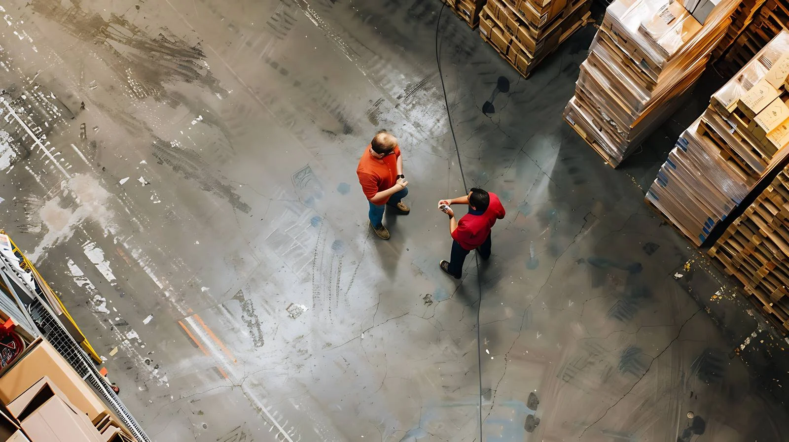 Industrial Conversation on Factory Shop Floor – free acting image from Dotvec