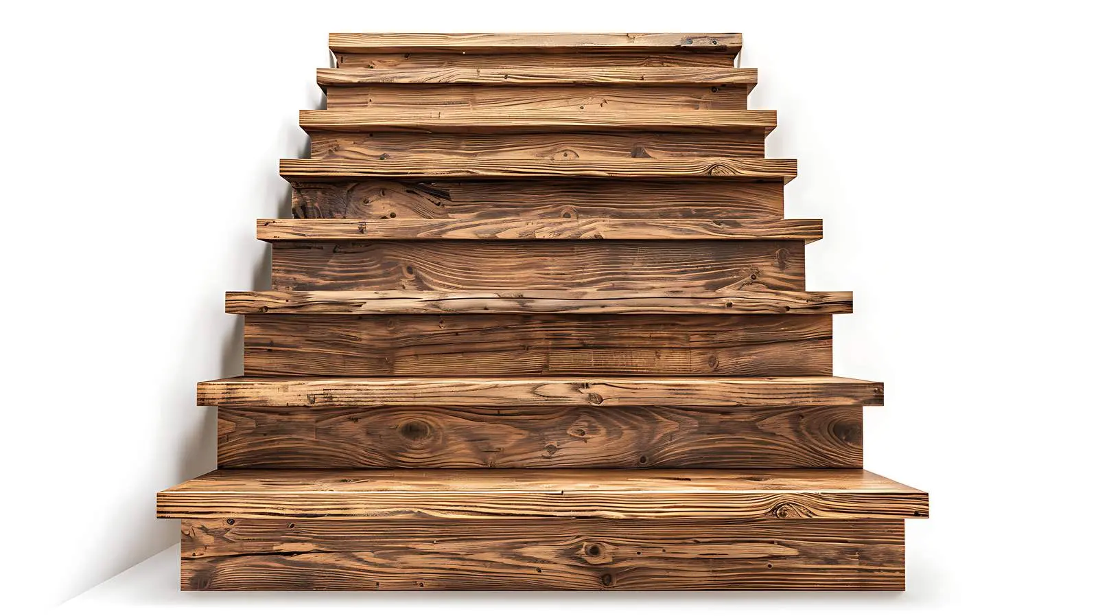 Top View of Isolated Wooden Staircase on White Background — free download from Dotvec