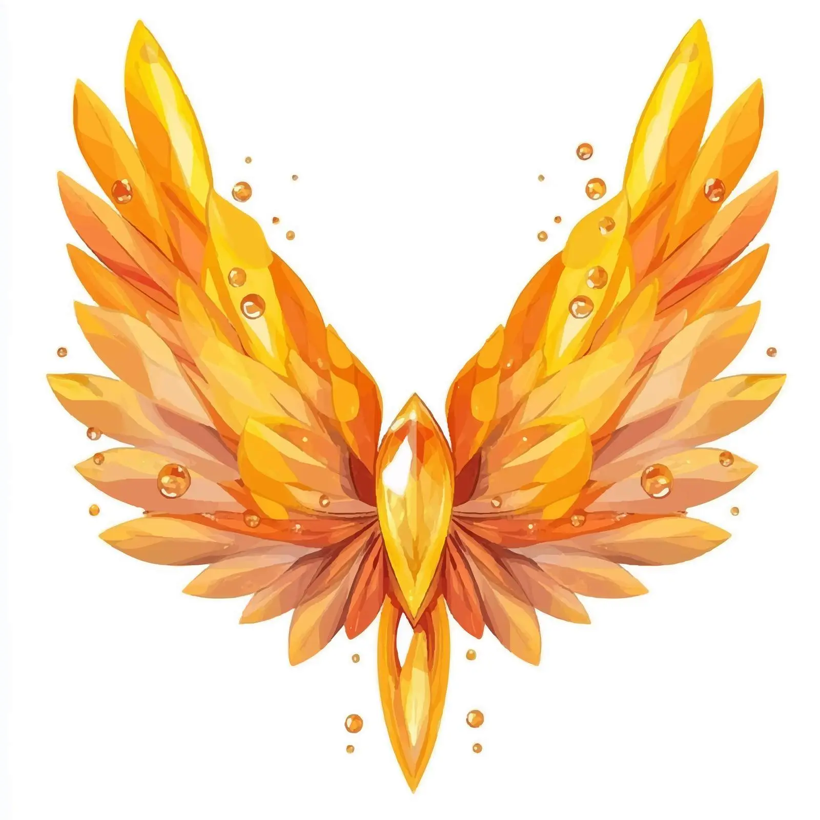 Elegant Topaz with Water Drops Vector Illustration — free download from Dotvec