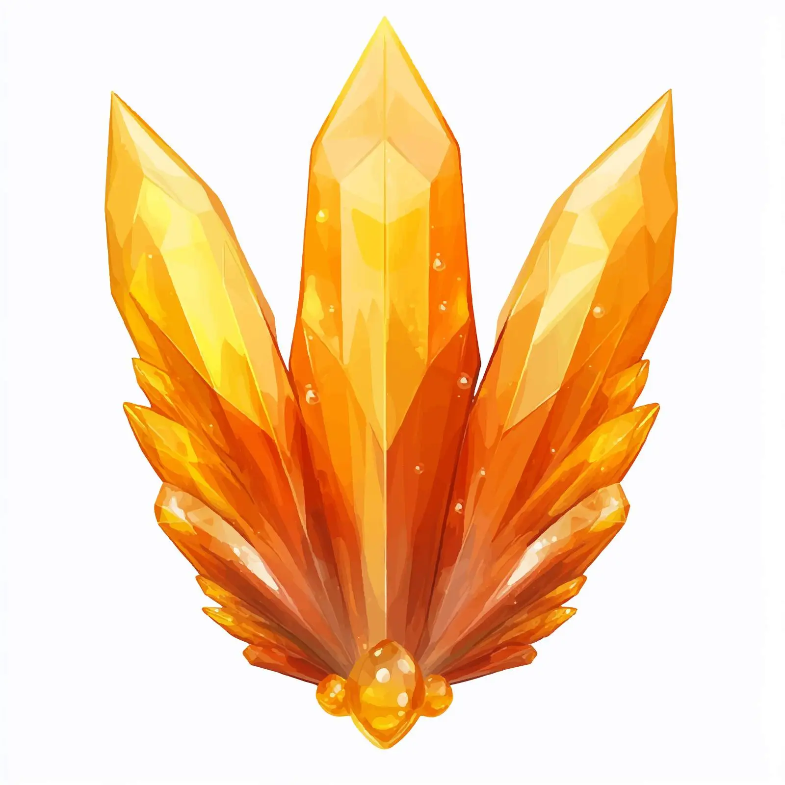 Topaz Gem with Water Drops Vector Illustration — free download from Dotvec