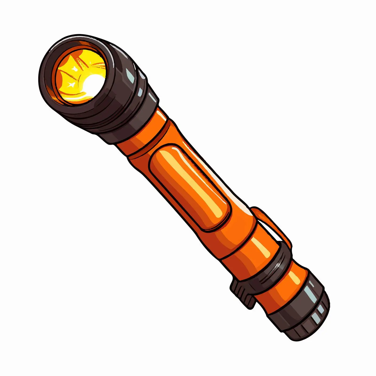 Torch and Flashlight Vector Illustration – free equipment design image from Dotvec