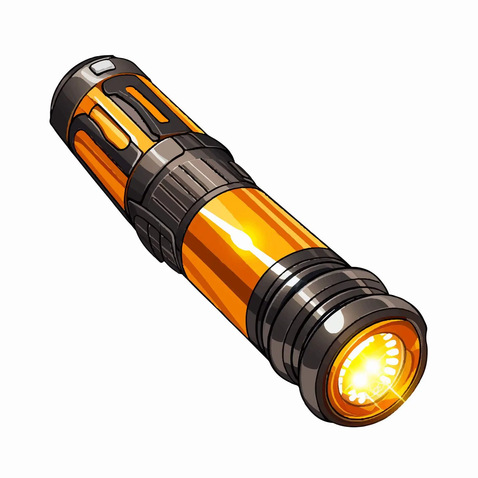 Torch and Flashlight Illustration on White Background – free battery image from Dotvec