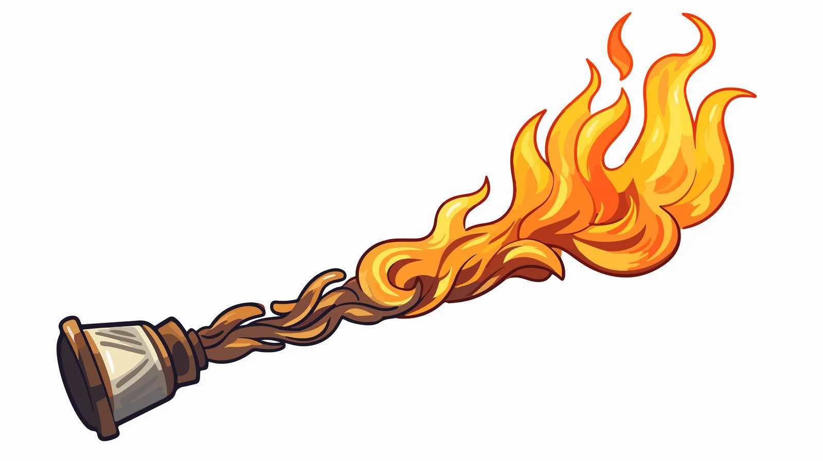 Cartoon Torch Illustration — free download from Dotvec