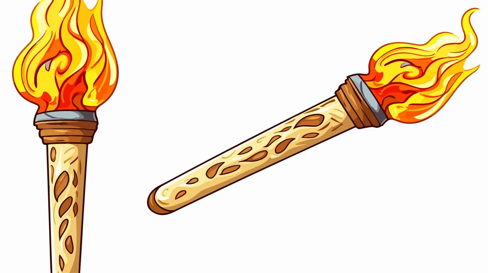 Cartoon Torch Vector Illustration — free download from Dotvec