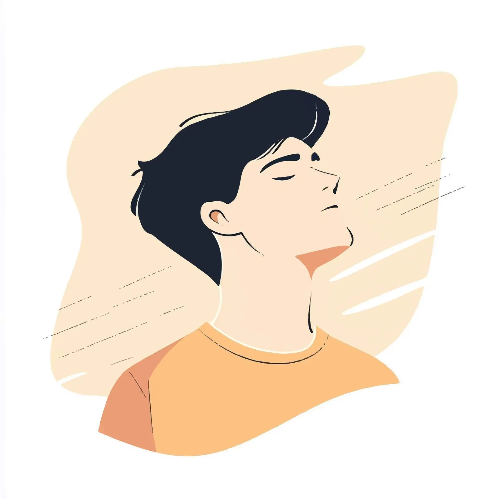 Flat Vector Illustration of Boy with Tourette Syndrome — free download from Dotvec