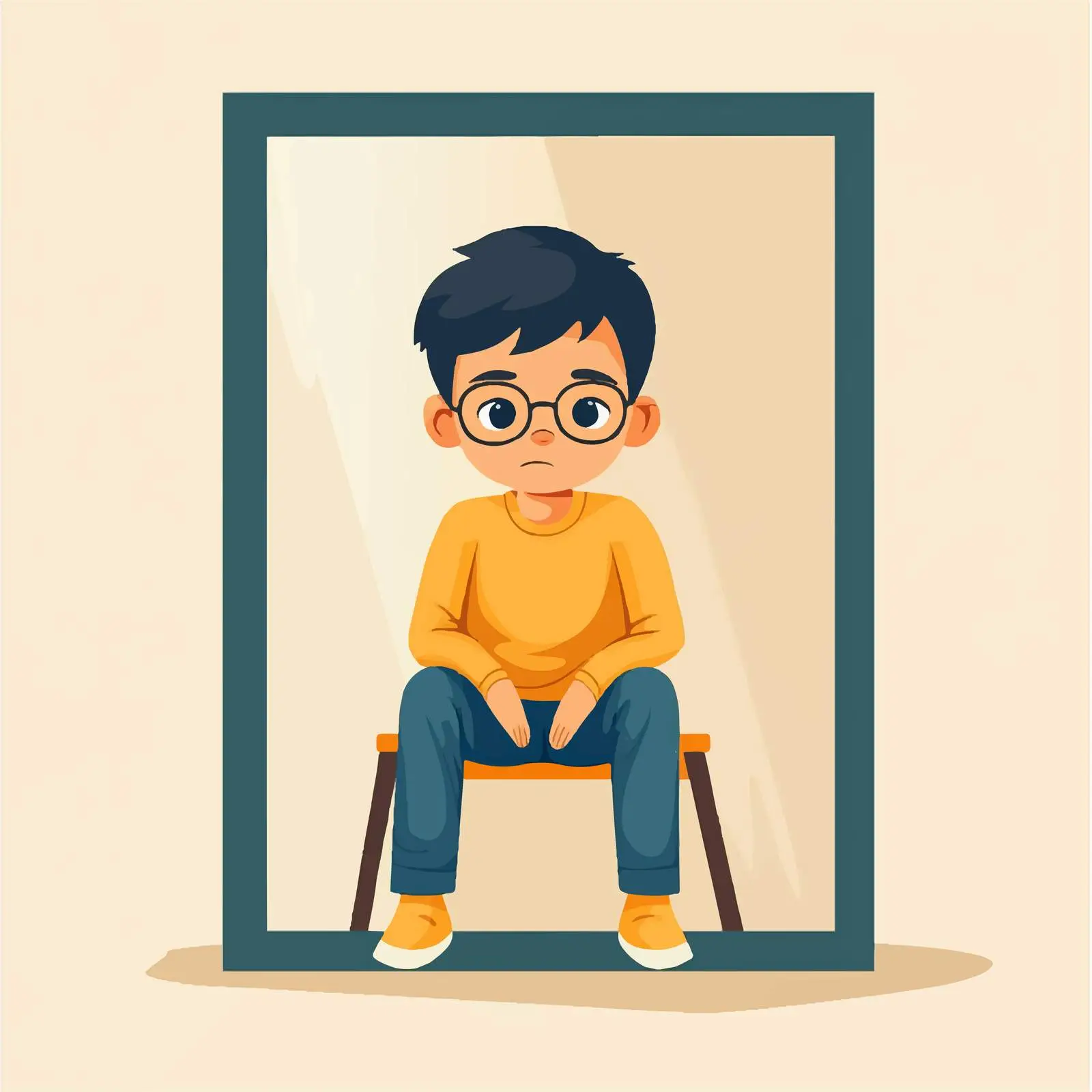 Tourette Syndrome Boy Flat Vector Illustration — free download from Dotvec