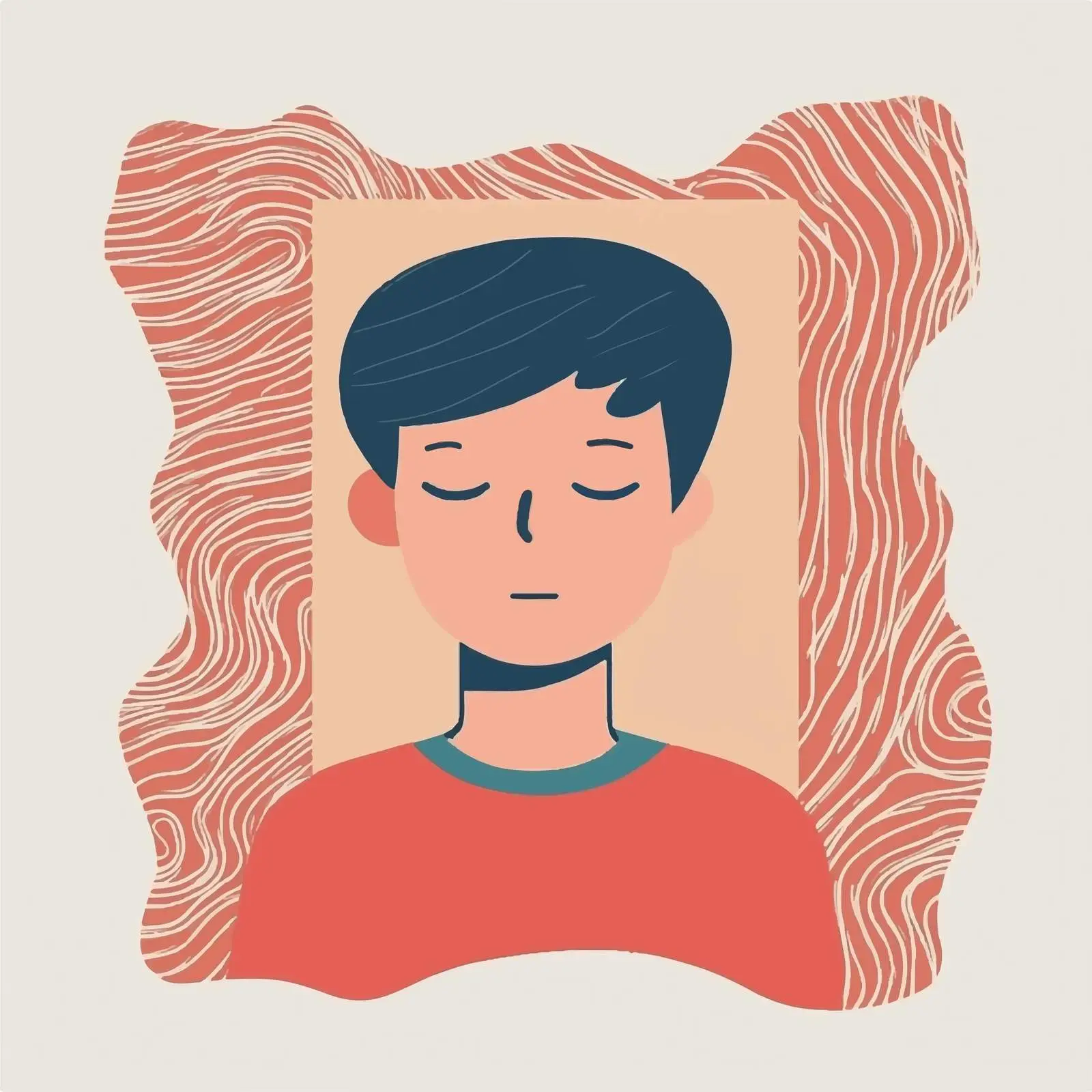 Flat Vector Illustration of Boy with Tourette Syndrome — free download from Dotvec