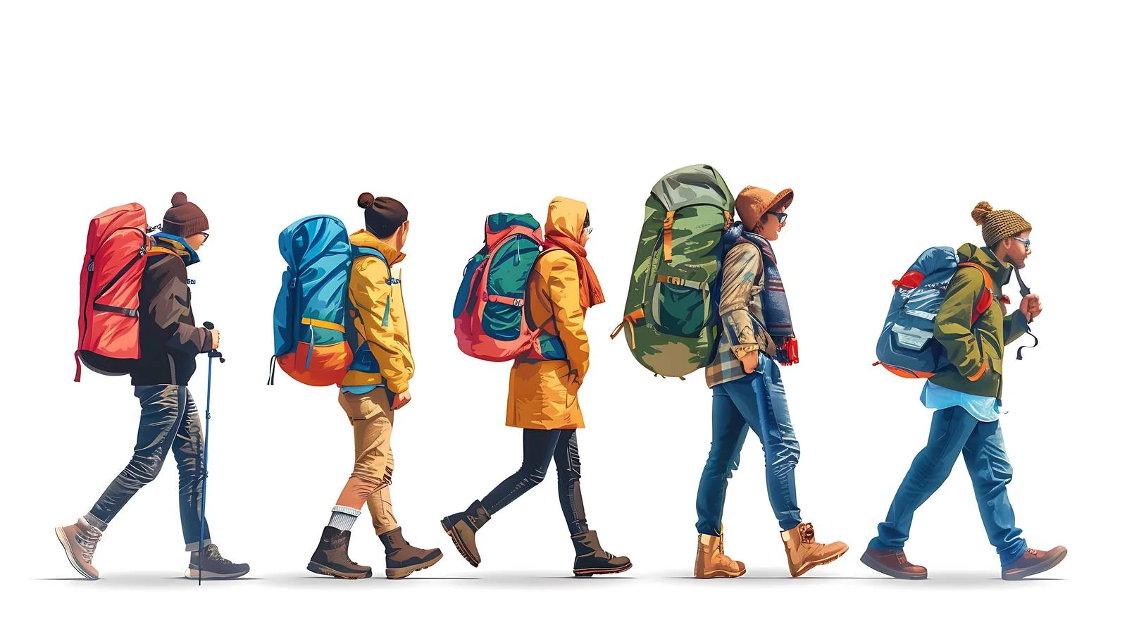 Carrying Tourist Bags: Backpacker Travel — free download from Dotvec