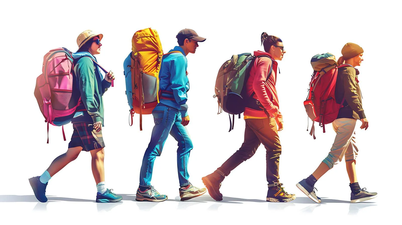 Travelers with Backpacks — free download from Dotvec