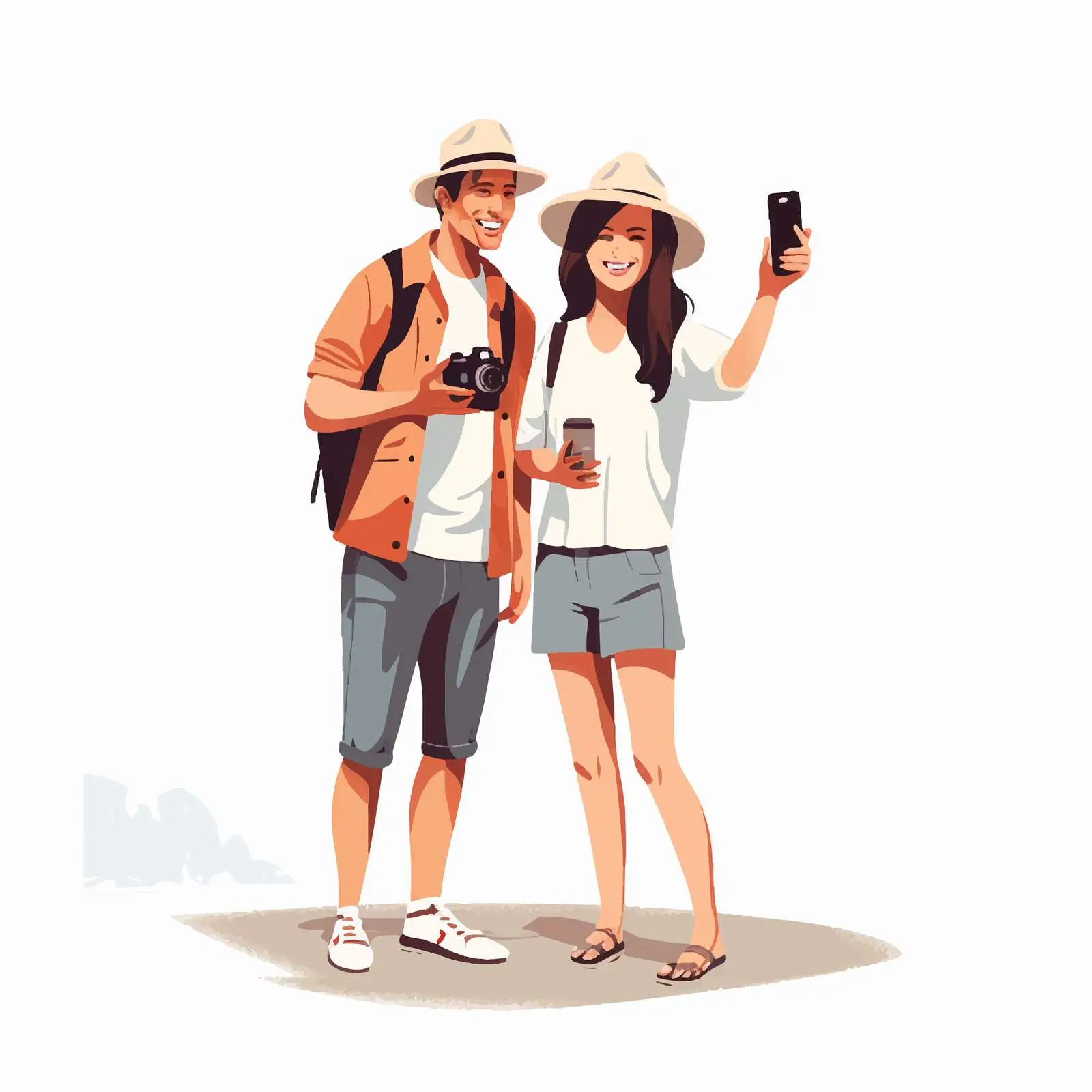 Summer Vacation Snapshot of a Couple — free download from Dotvec