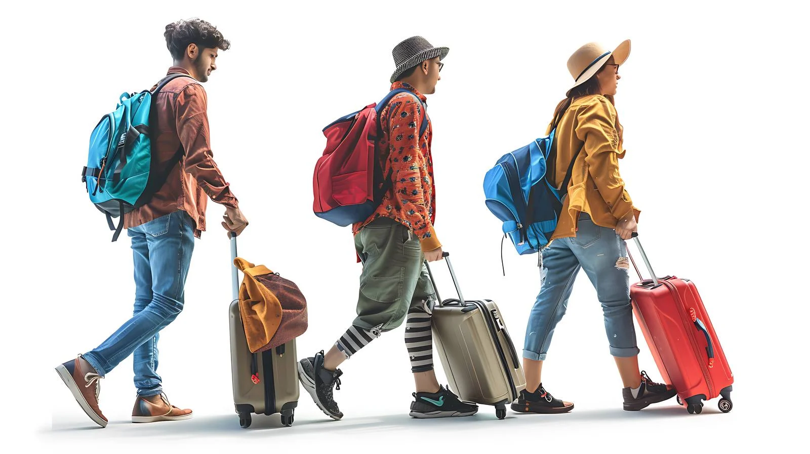Tourists Check-In at Hotel with Luggage — free download from Dotvec
