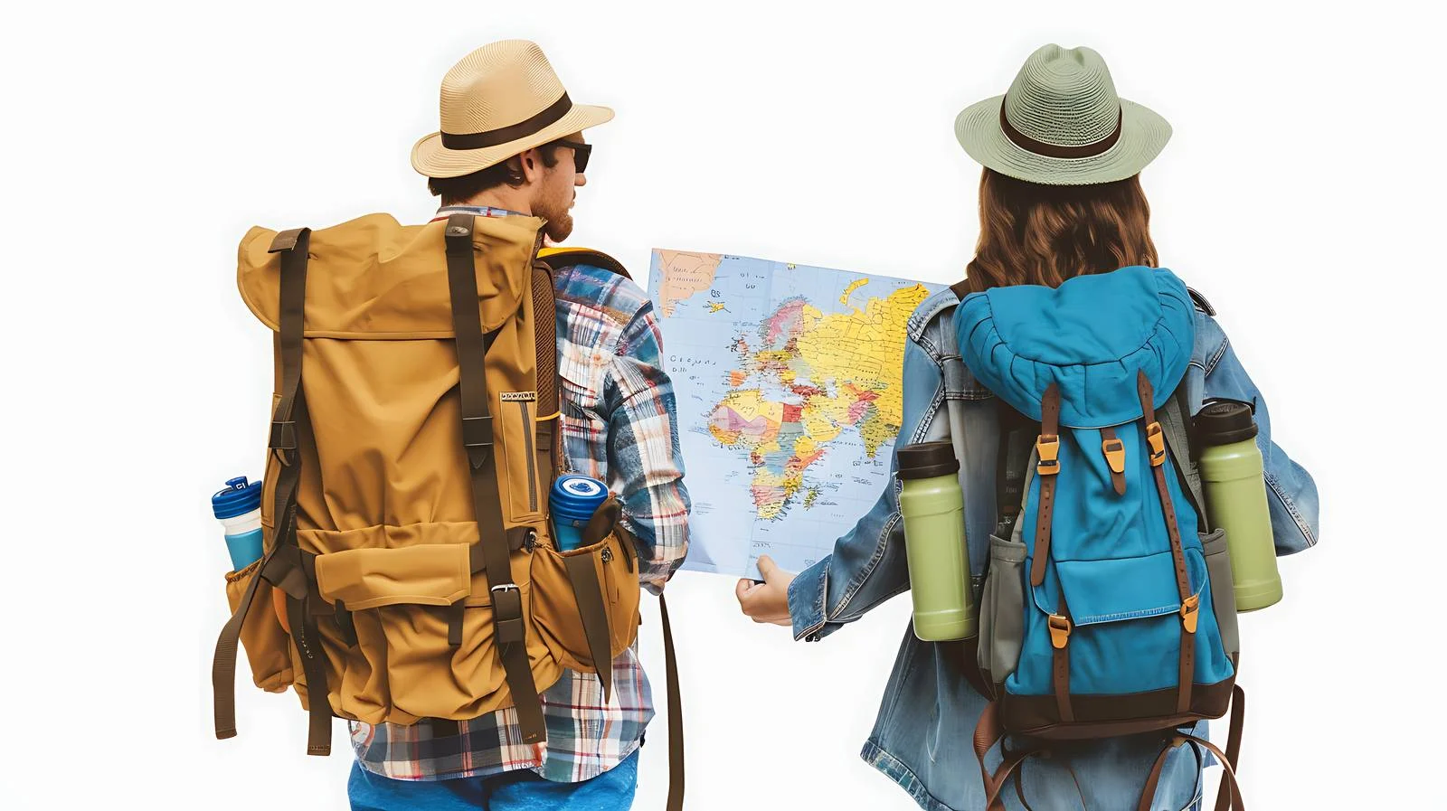 Travelers with Maps and Hitchhiking — free download from Dotvec