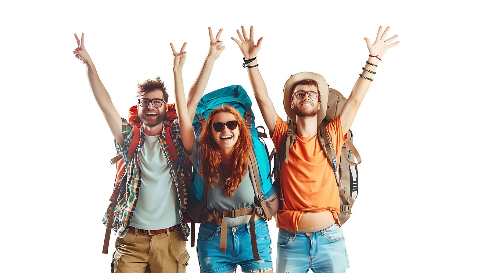 Excited Tourists Arriving Image — free download from Dotvec