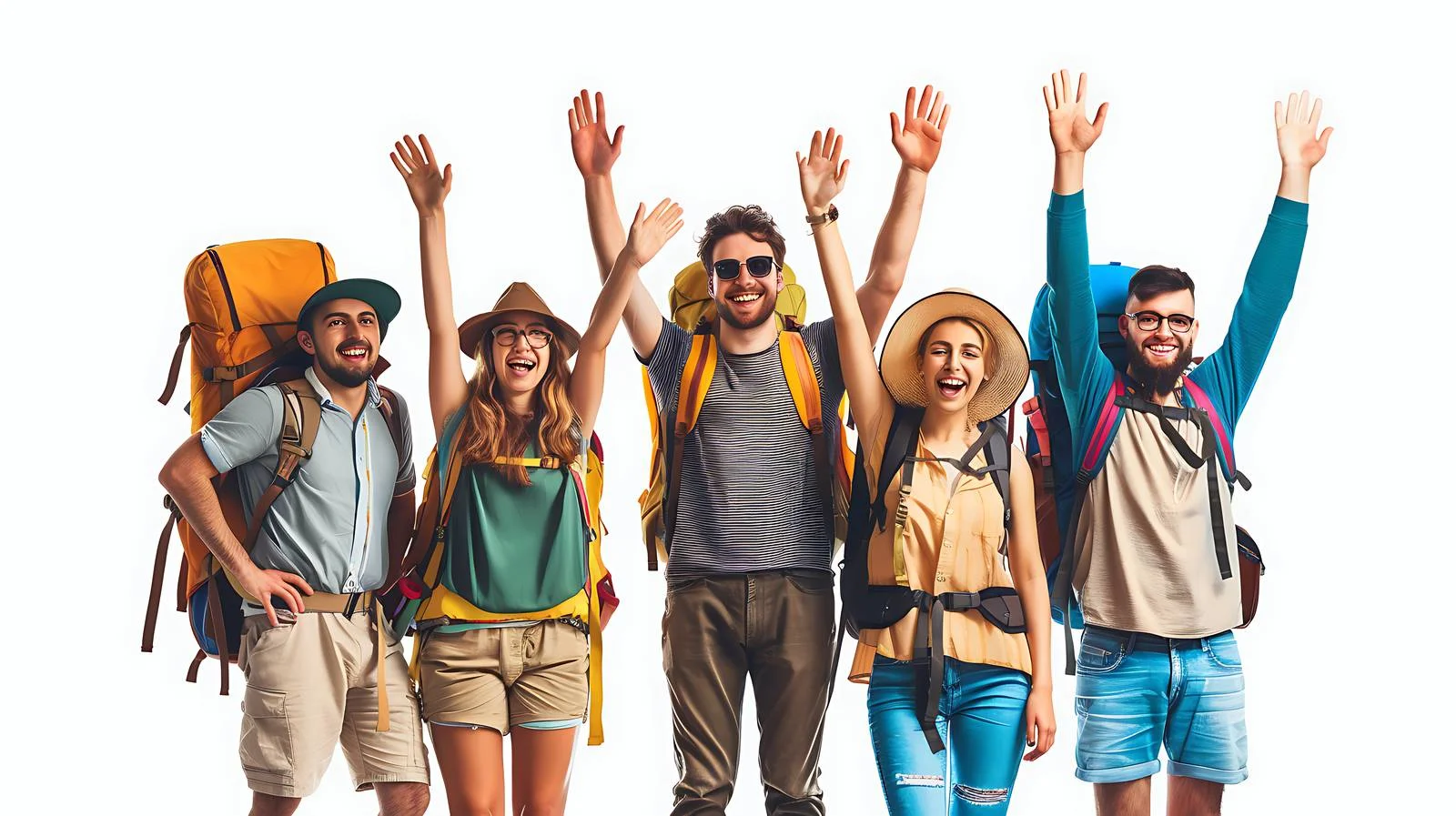 Excited Tourists Arrival Celebration — free download from Dotvec