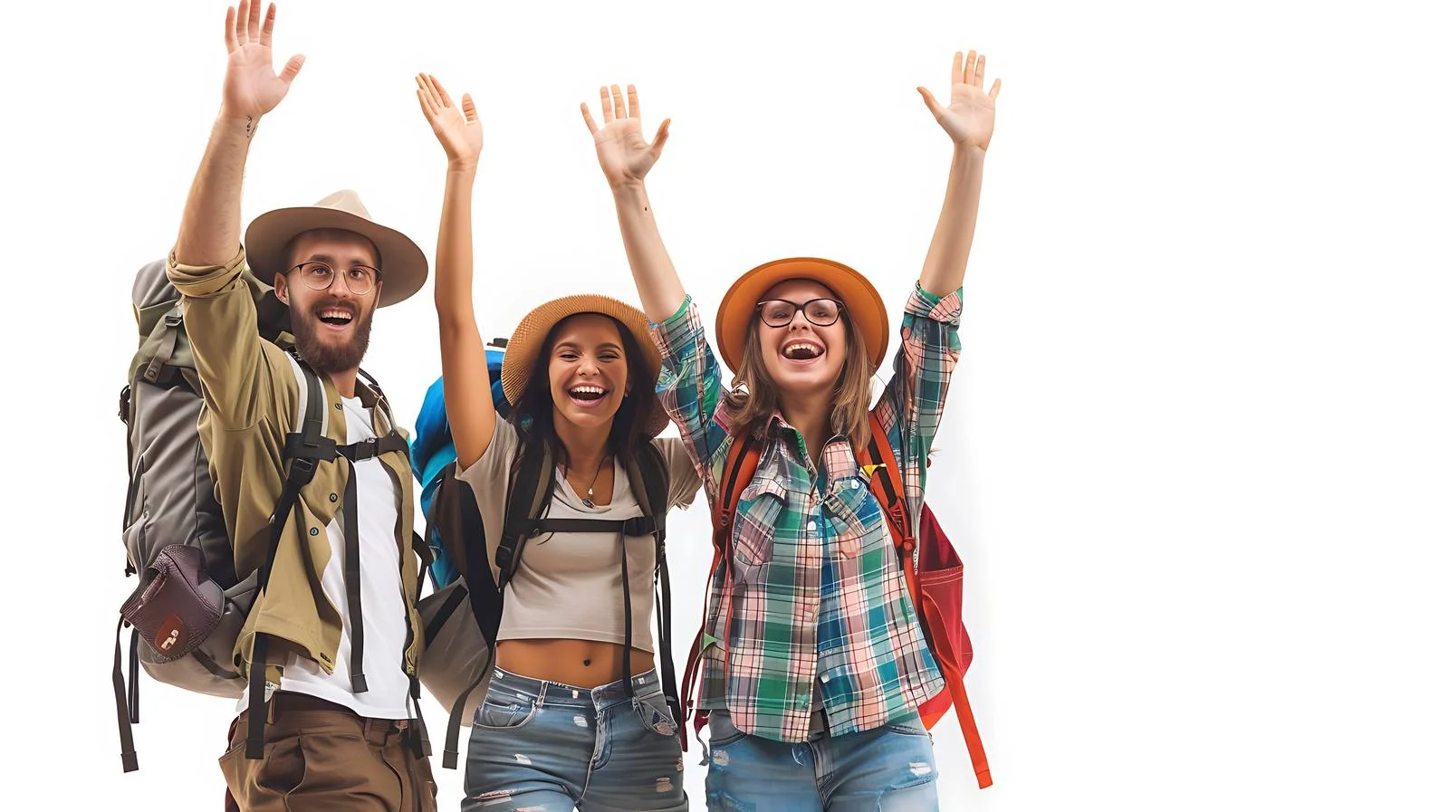 Excited Tourists Reaching Destination — free download from Dotvec