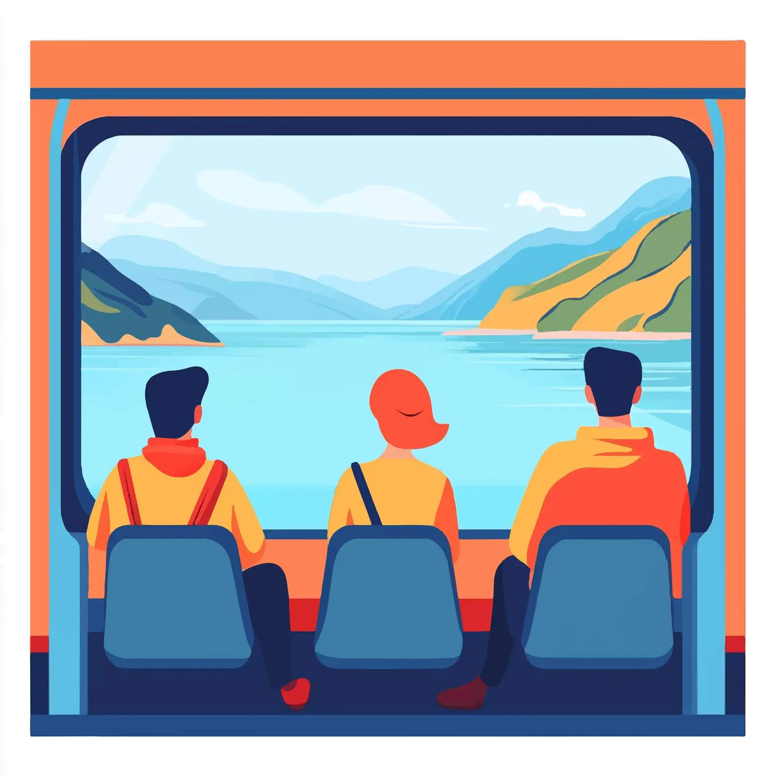 Tourists Relaxing on a Train Journey — free download from Dotvec