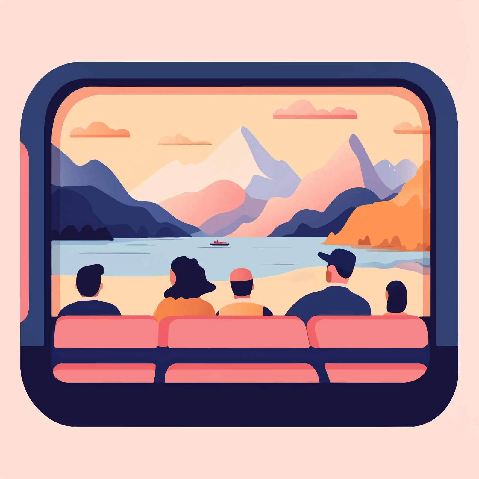 Passengers Relaxing on Train Journey — free download from Dotvec