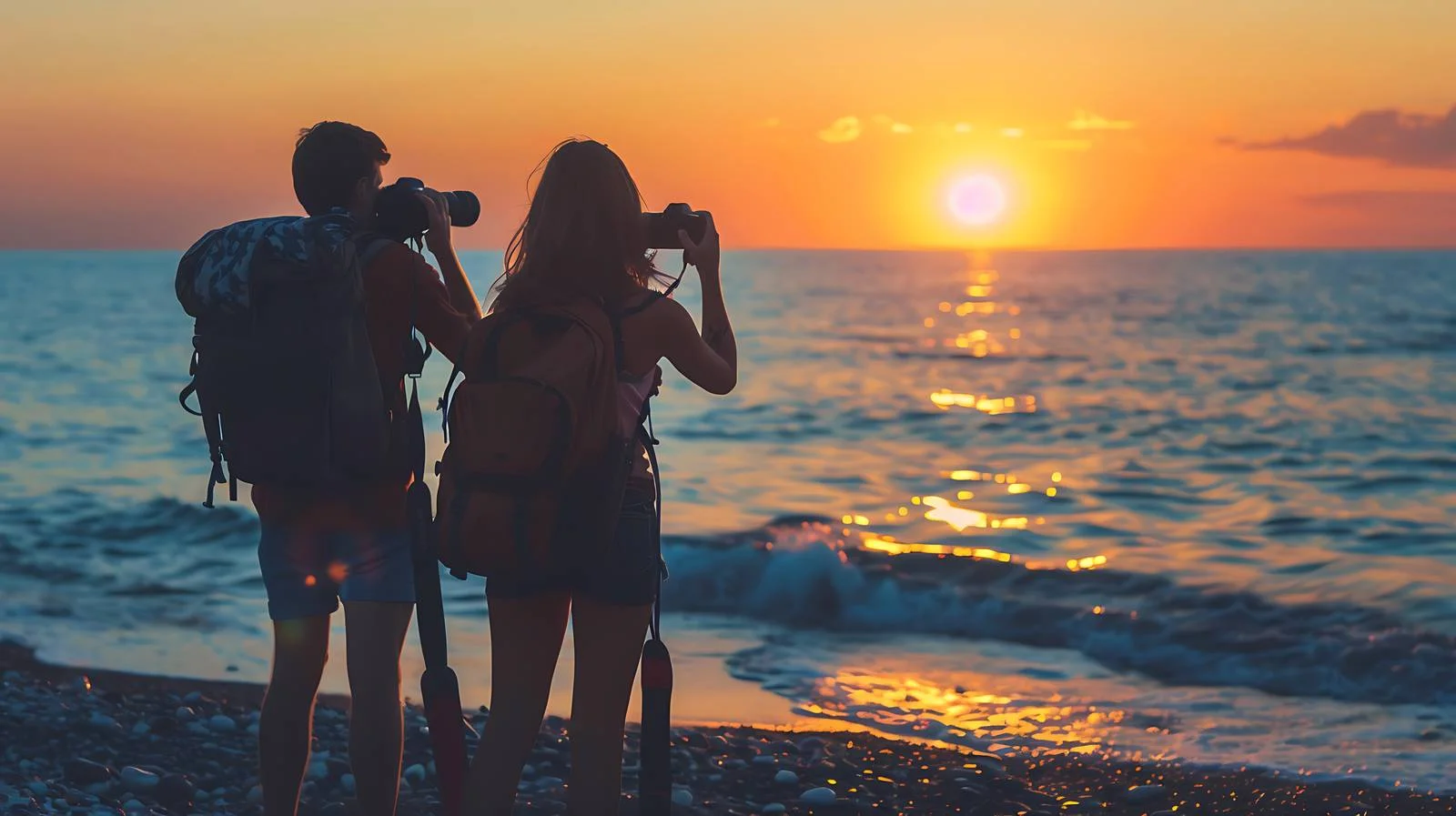 Capturing Sunset on Beach — free download from Dotvec