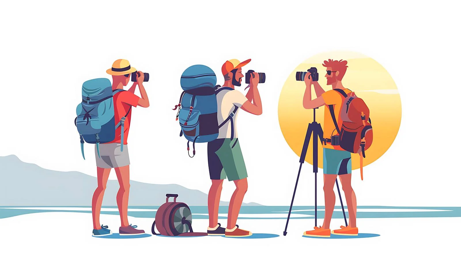 Capturing Sunset Beach Scene with Camera — free download from Dotvec