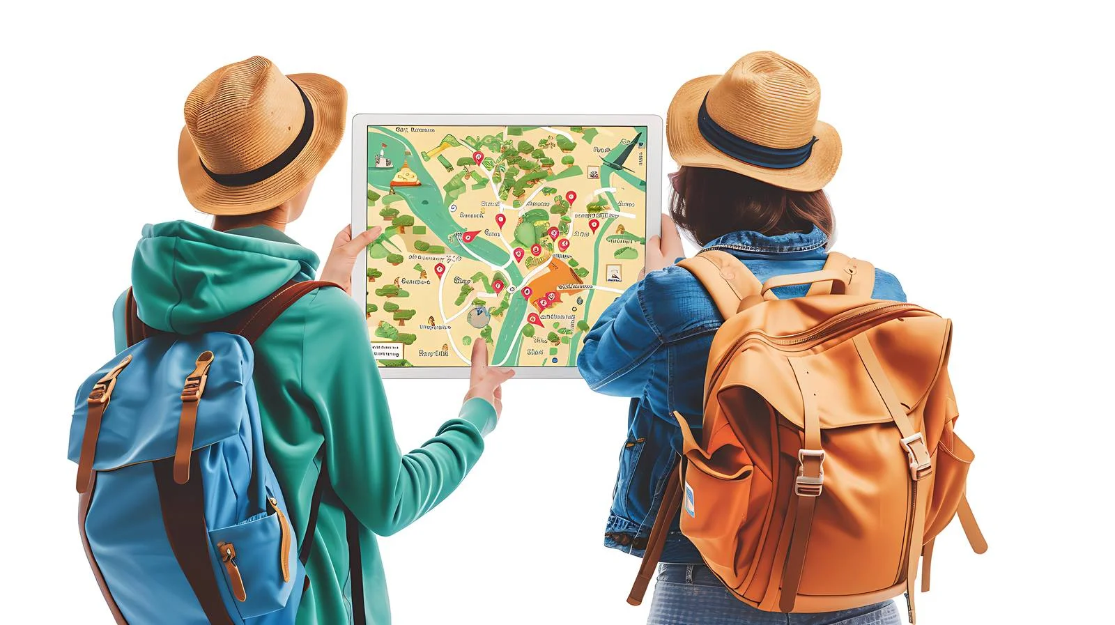 Tourist Tablet Map Search for Attractions — free download from Dotvec