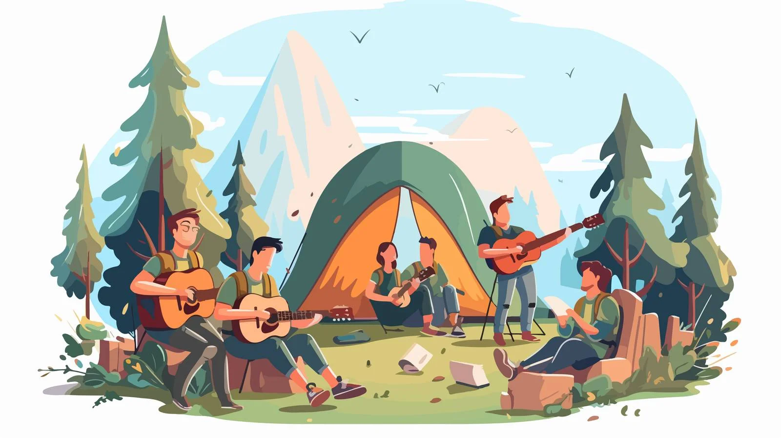 Outdoor Enthusiasts Camping and Hiking — free download from Dotvec