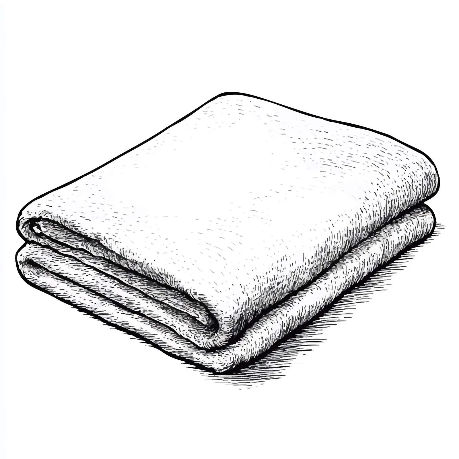 Black and White Towel Cartoon Illustration — free download from Dotvec