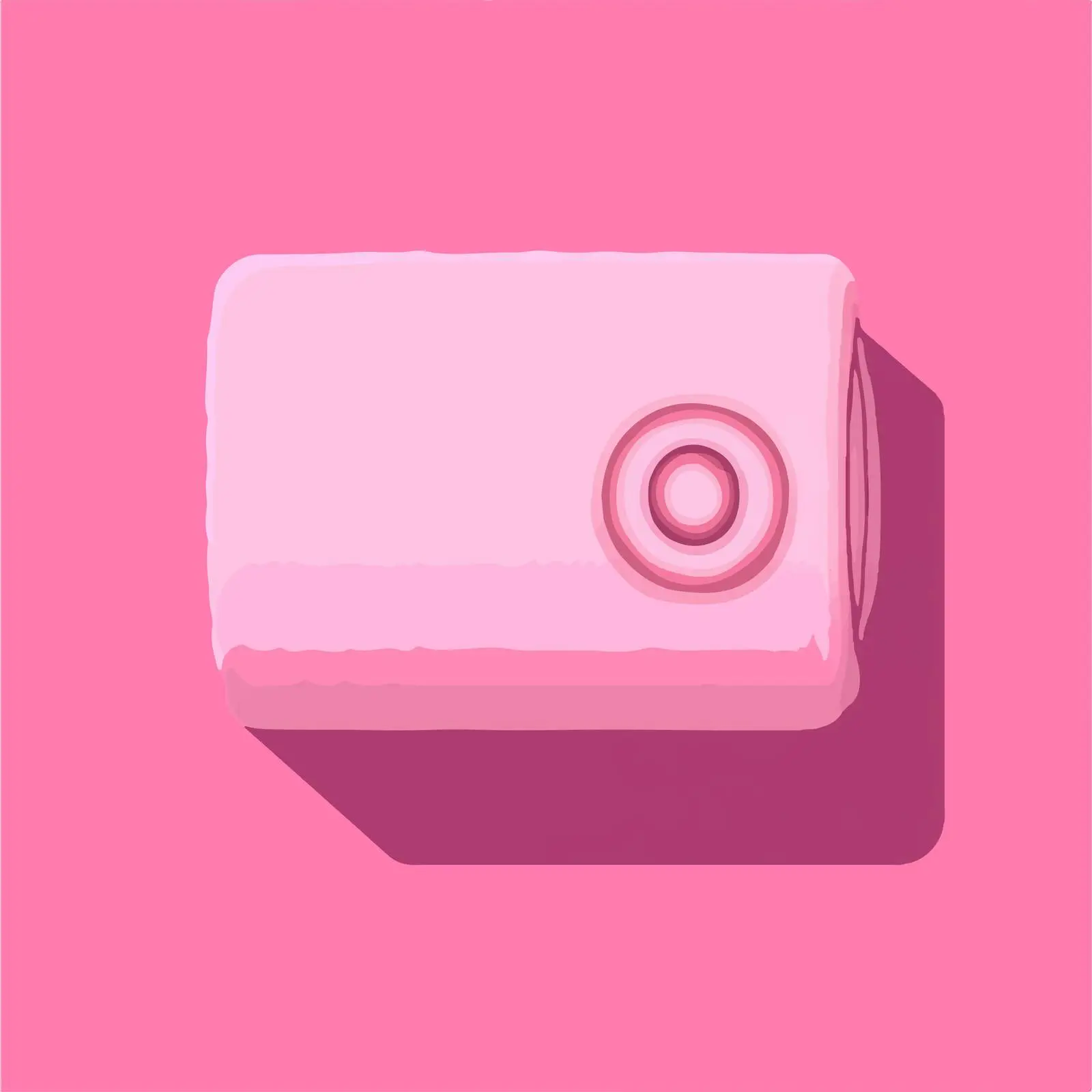 Flat Towel Icon with Long Shadow on Pink Background — free download from Dotvec
