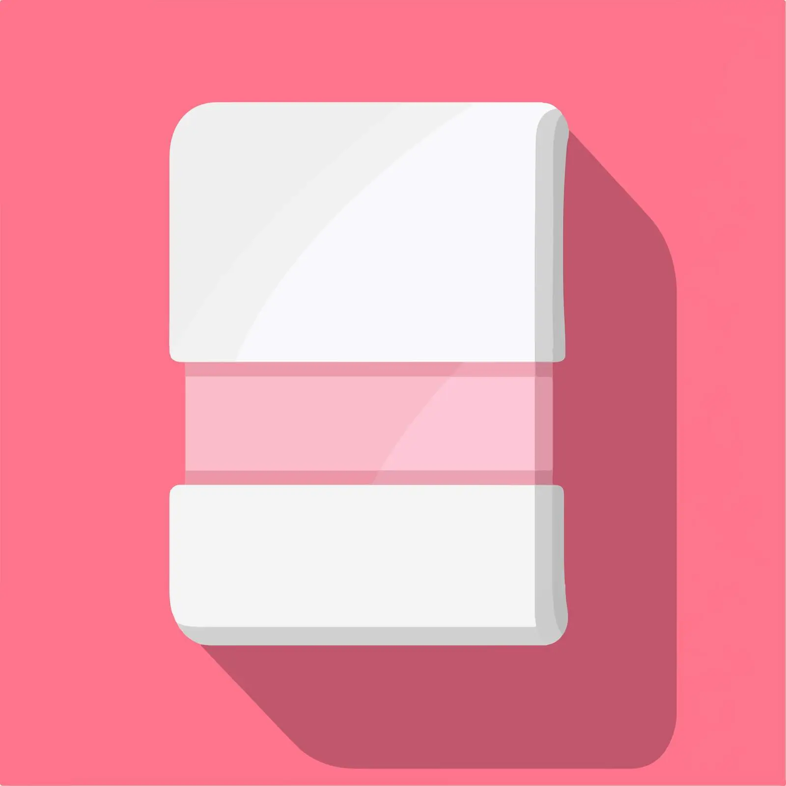 Stylish Towel Icon with Long Shadow on Pink Background — free download from Dotvec