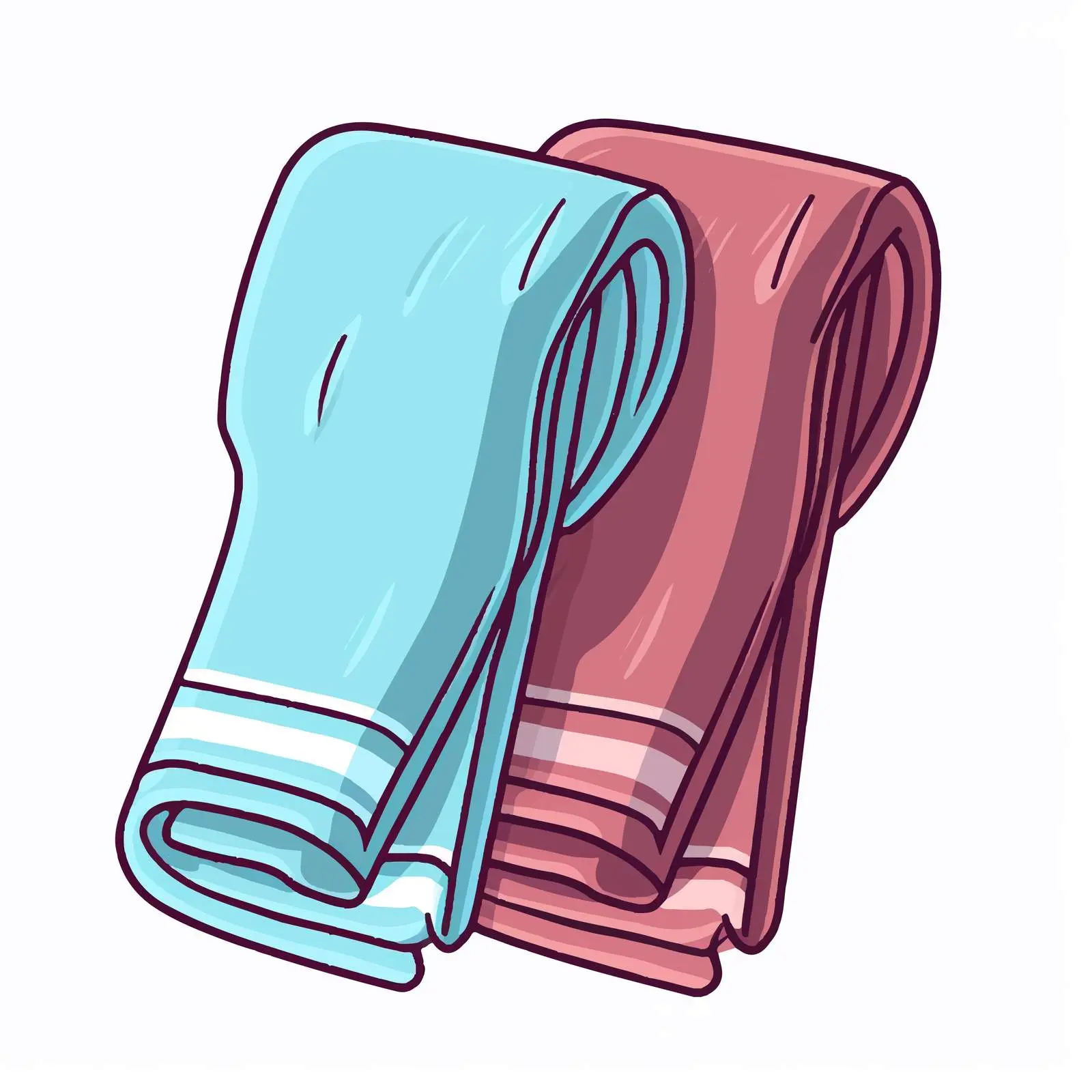 Cartoon Towel Line Vector Illustration – free absorb image from Dotvec
